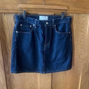 Everlane Dark Indigo Denim Mini Skirt